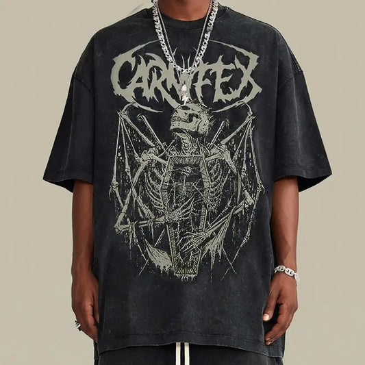 Dark Grunge Carnifex Satanic Skull Top vintage Goth  Shirt