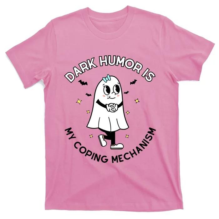 Dark Humor Shirts, Dark Humor Is My Coping Mechanism T-Shirt Menswear Casual Cotton Hoodie, Sweatshirt | DripVista.com