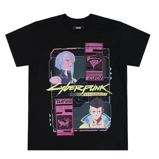 David & Lucy T-Shirt - Cyber Punk 2 sides Anime Tee, Anime shirt, Japanese Anime, Birthday Gift Round Neck Cotton