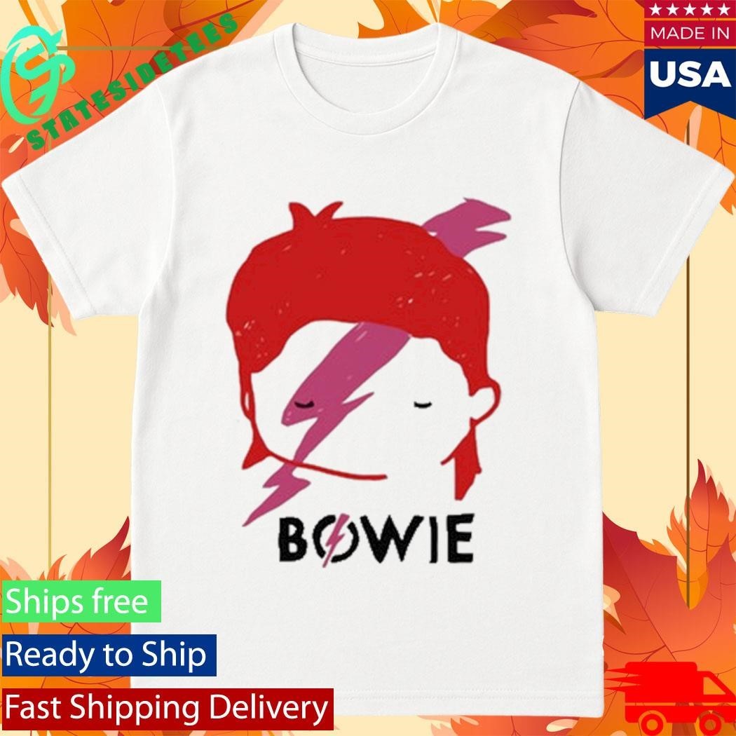 David Bowie Aladdin Sane Lightning Bolt Sketch Shirt