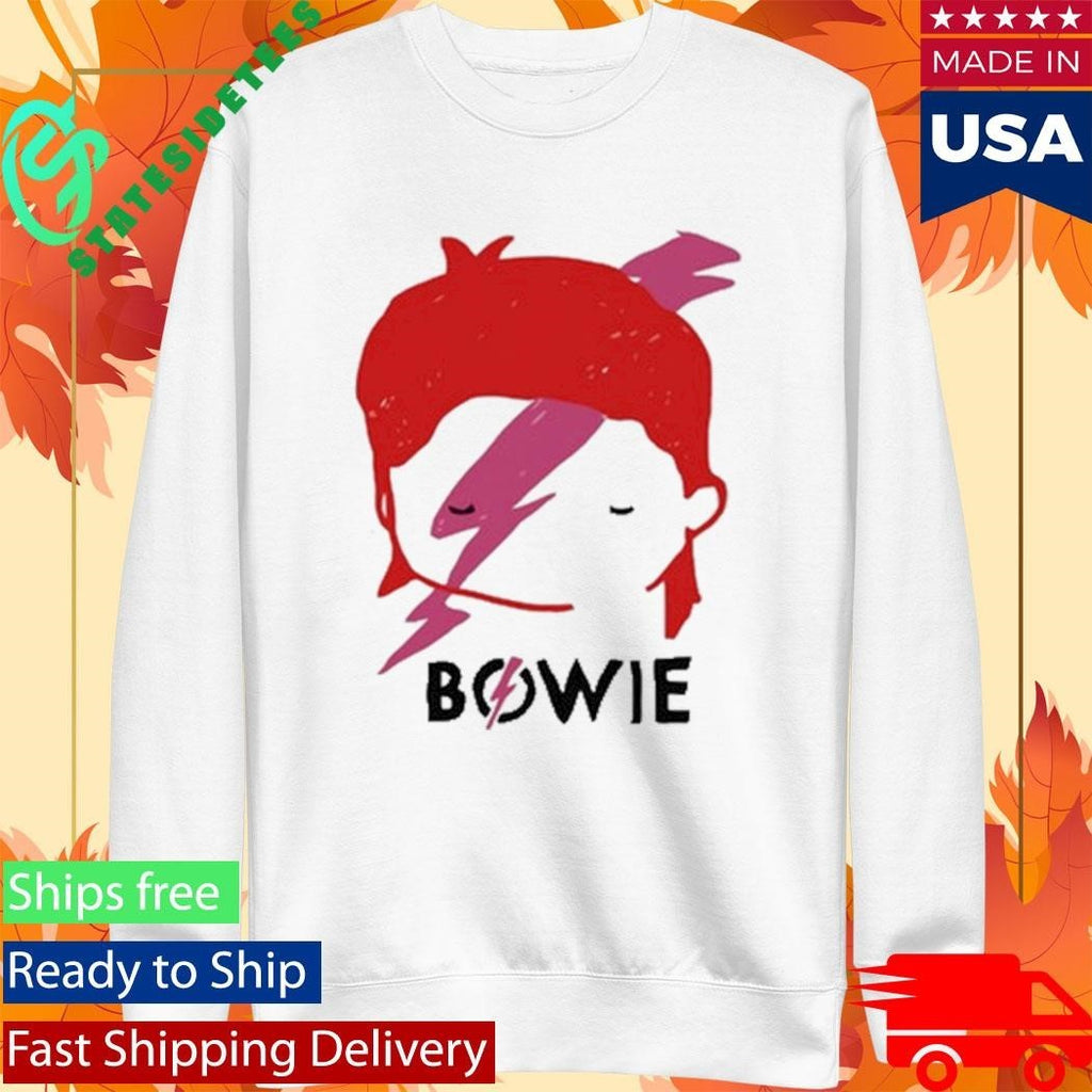 David Bowie Aladdin Sane Lightning Bolt Sketch Shirt