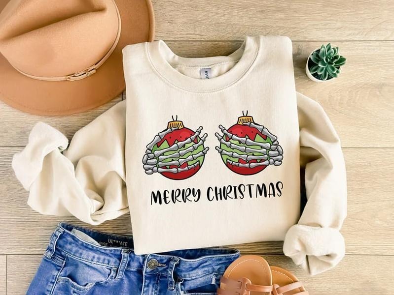 Dead Inside Skeleton Christmas Sweatshirt, Sarcastic Christmas Coffee Shirt Merry Christmas Shirt Coffee Lover Christmas...