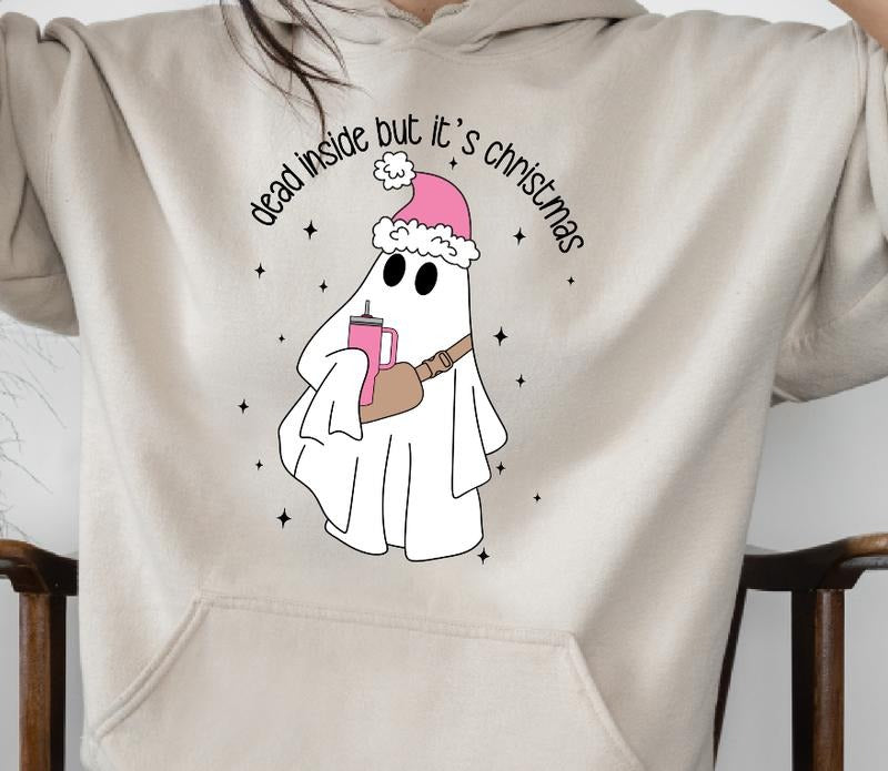 Dead Inside but it's Christmas Sweatshirt T-Shirts, Hoodie | DripVista.com