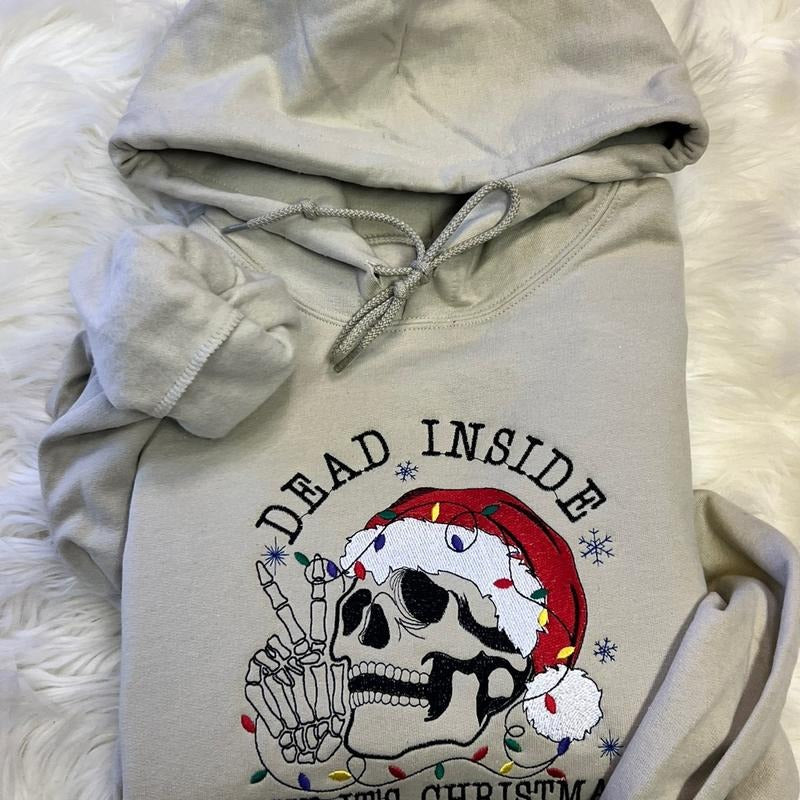 Dead inside hooded sweater T-Shirts, Hoodie, Sweatshirt | DripVista.com