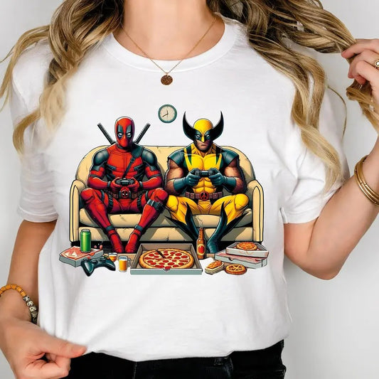 Dead pool & Wol verine Best Friends Shirt Graphic Tee Shirt Men Women Unisex Cotton