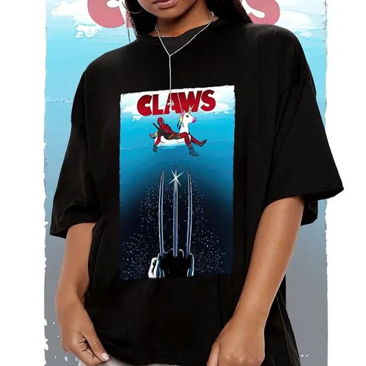 Deadpool And Wolverine Jaws Movie Style Shirt | Deadpool And Wolverine Claws Shirt | Deadpool 3 Shirt | Superhero Shirt