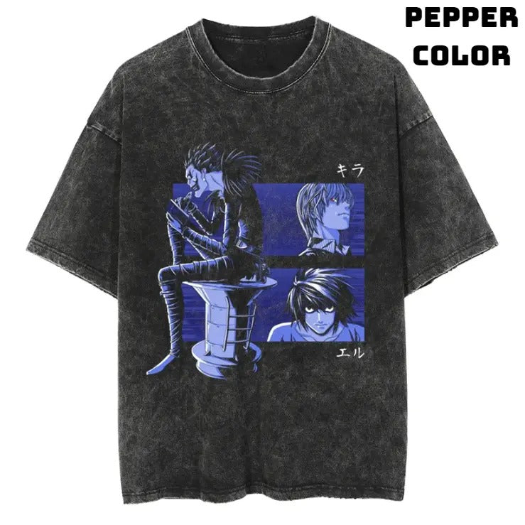 Death GA Vintage Graphic Tees, Ryuk Tshirt, Death Note Shirts, Anime Clothing, Unisex Manga Anime Shirt Top Menswear...