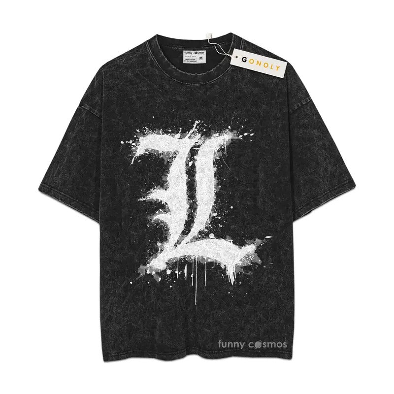 Death Note Sweatshirt, Anime Sweatshirt, Vintage Sweatshirt Basic Mineral Wash TShirt