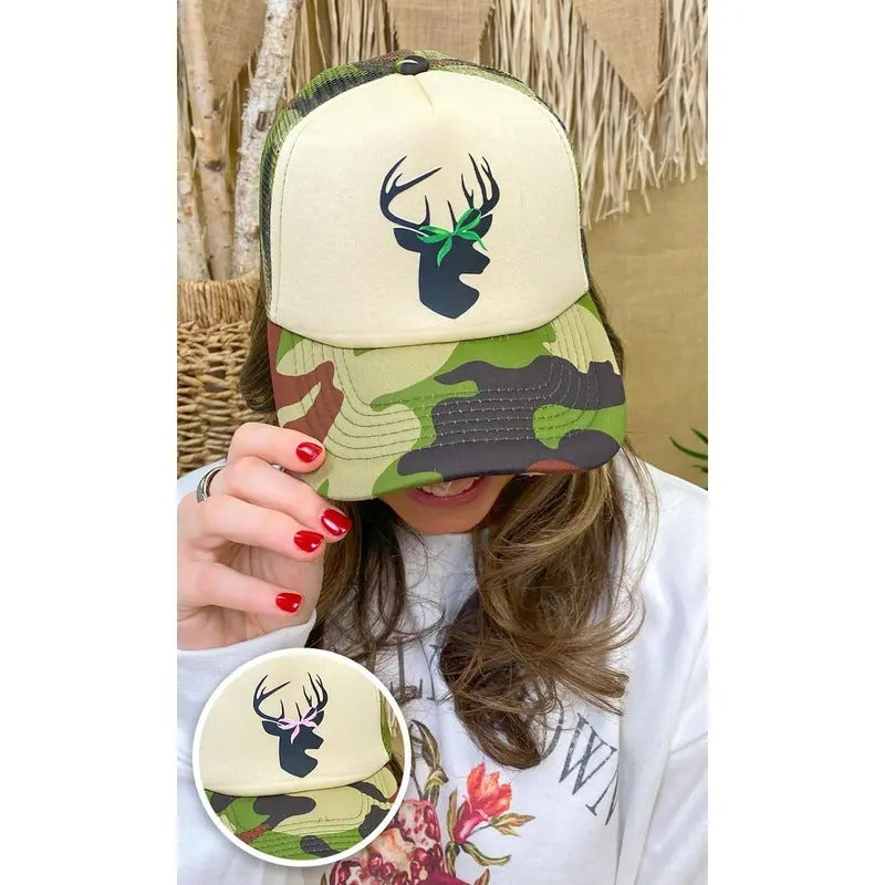 Deer Bow Trucker Hat T-Shirts, Hoodie, Sweatshirt | DripVista.com