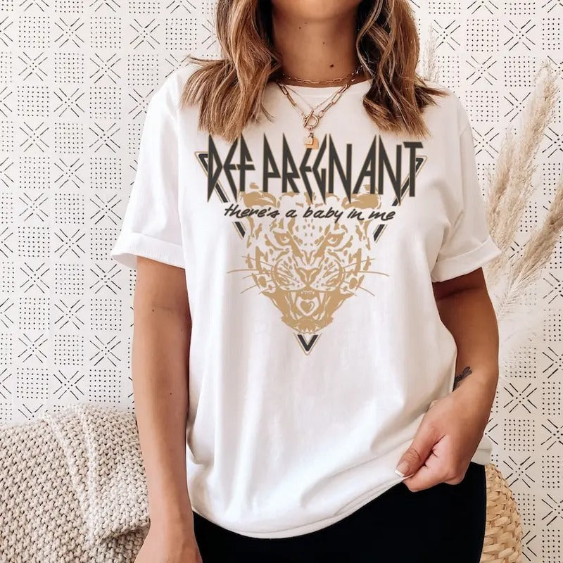 Def Pregnant Graphic Tee, Cute Funny Pregnancy Shirt Hoodie, Sweatshirt | DripVista.com