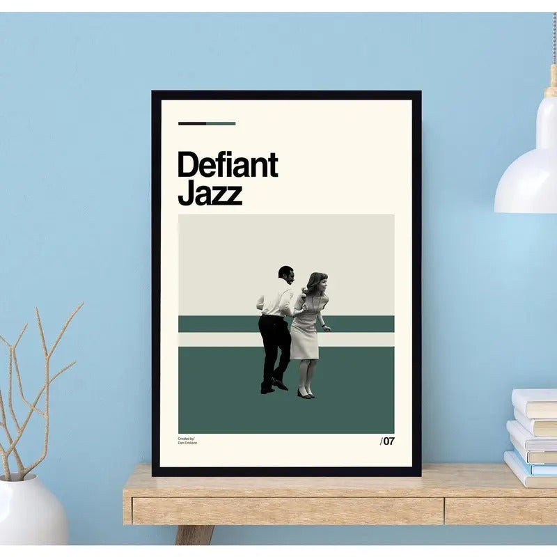 Defiant Jazz - Severance Poster, Severance Tv Series Poster, Midcentury Art, Retro Poster, Minimalist Art, Vintage...