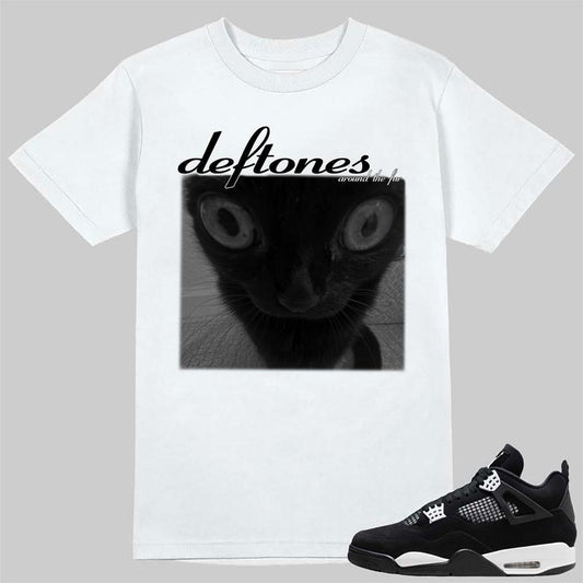 Defton Around The Fur Cat Unisex T-shirt, 4S White Thunder Unisex Shirt, Streetwear Y2K Shirt, Casual Cotton Menswear Retro Shirt