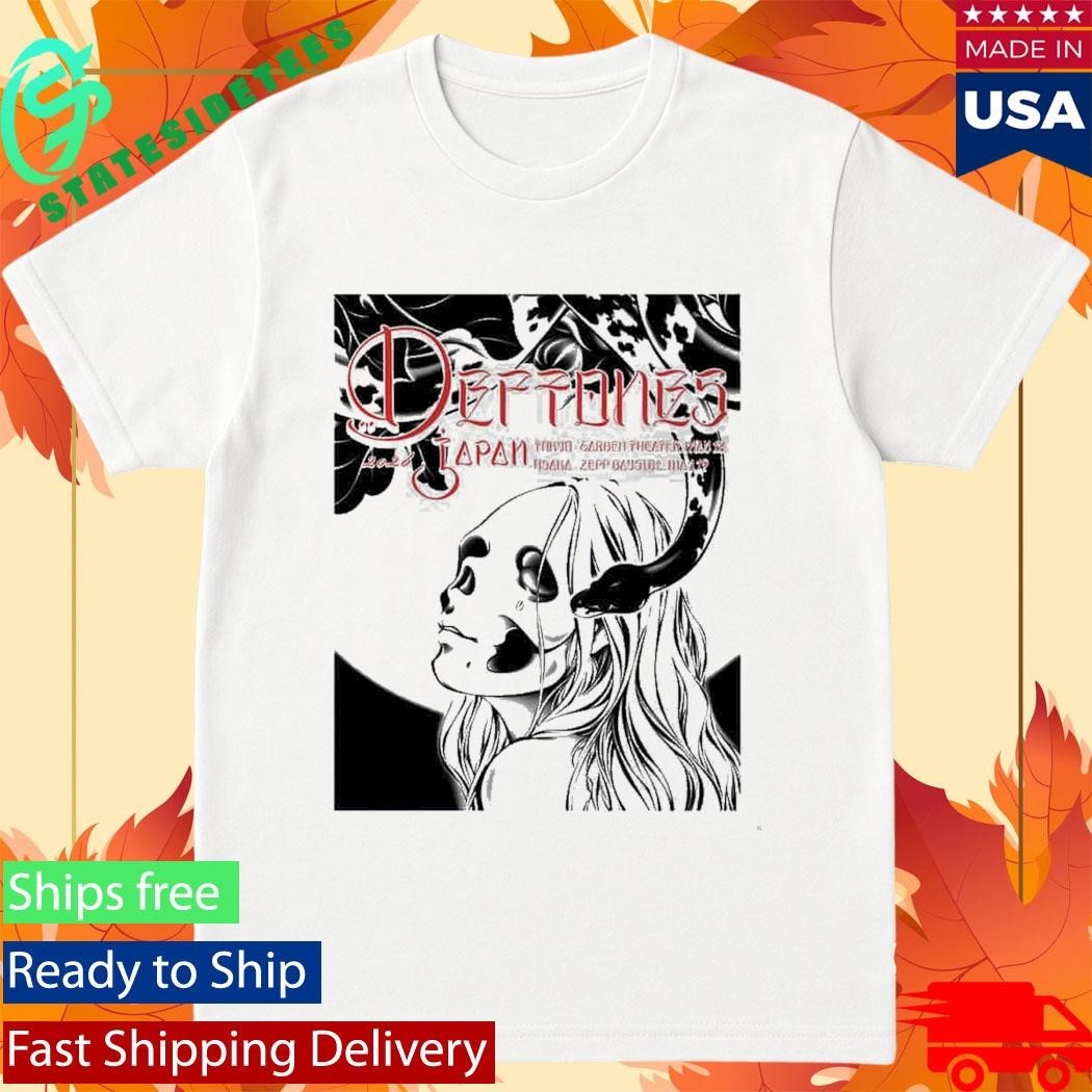 Deftones Tokyo And Osaka Japan 2026 Official Poster For Show At Garden Theater And Zepp Bayside On May 18-19 T-Shirt