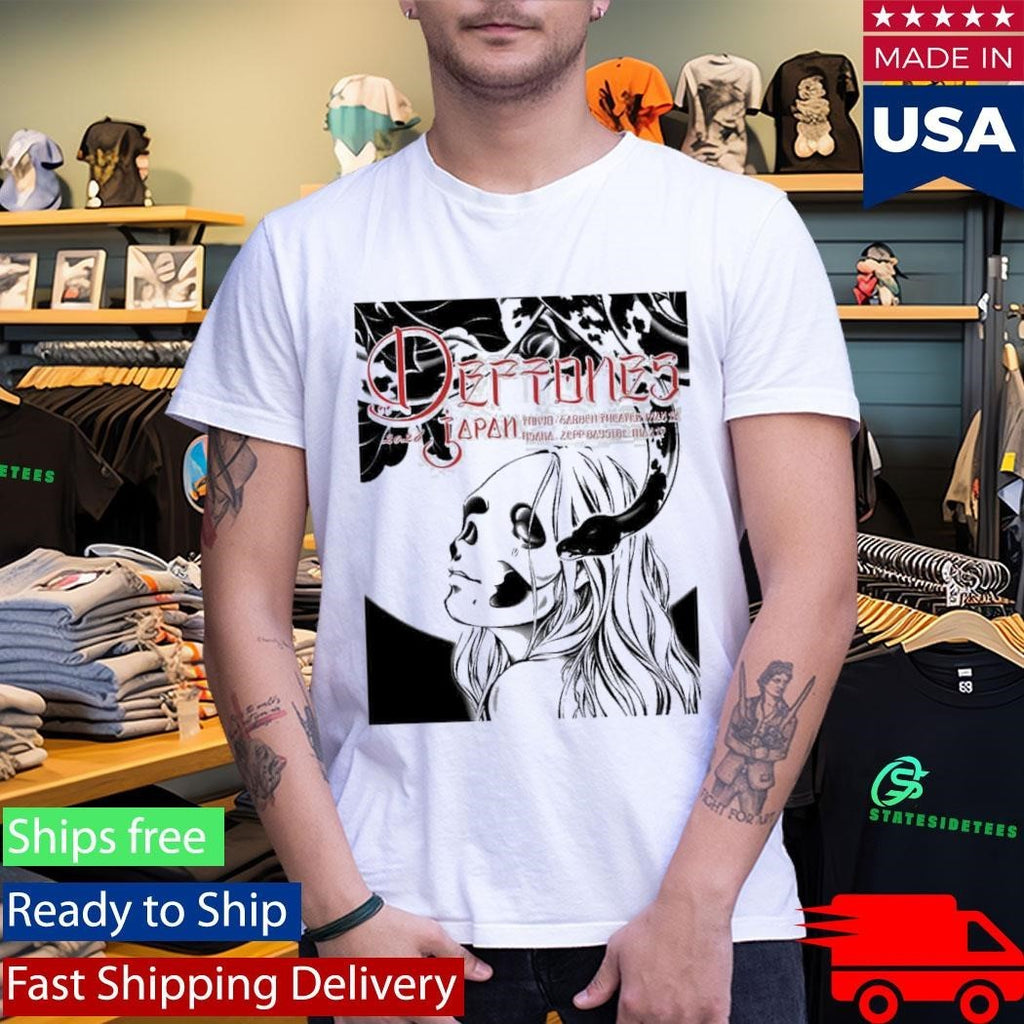 Deftones Tokyo And Osaka Japan 2026 Official Poster For Show At Garden Theater And Zepp Bayside On May 18-19 T-Shirt