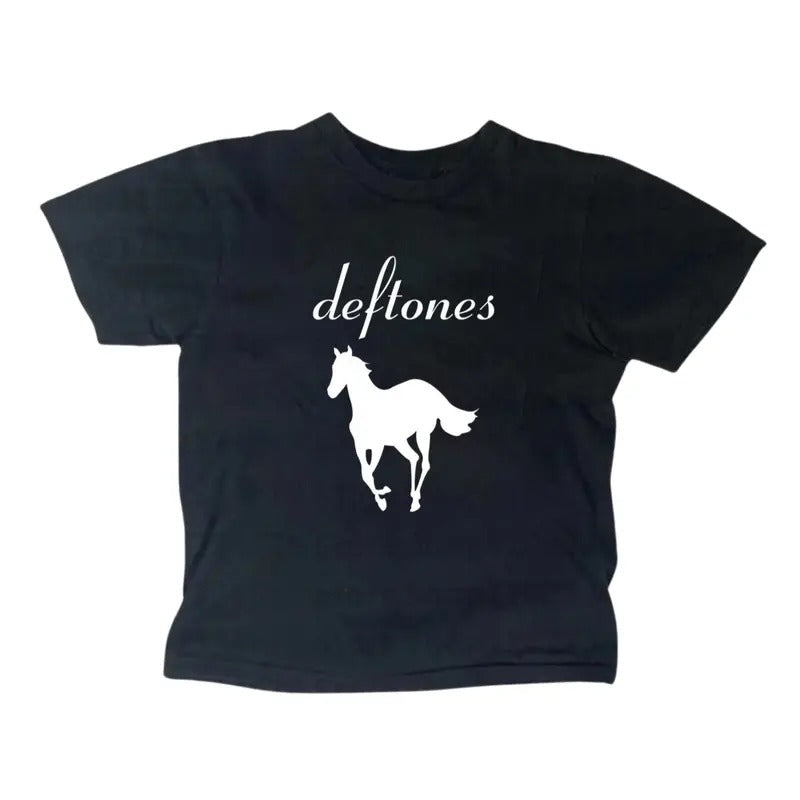 Deftones White Pony Baby Tee, Rock Nu Metal Band, Y2k Top Women Streetwear, Gothic Emo Girl Top, Scene Clothing 2000s, Women Fitted T-Shirt