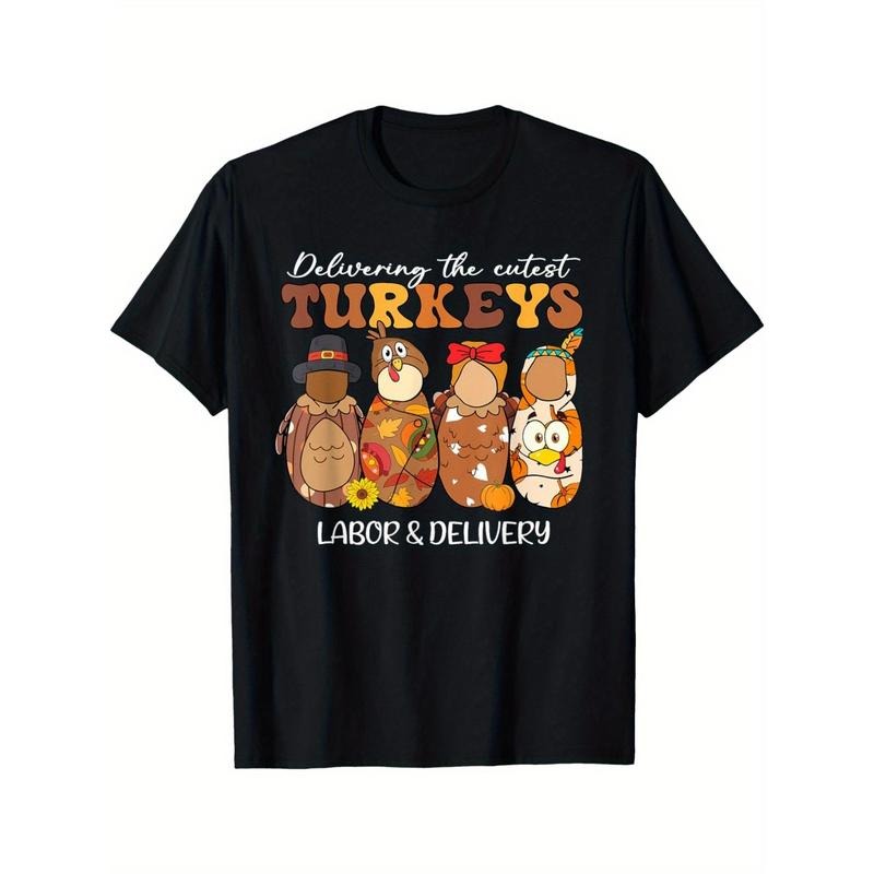 Delivering The Cutest Turkeys Labor & Delivery Thanksgiving men T-Shirt made in usa Hoodie, Sweatshirt | DripVista.com