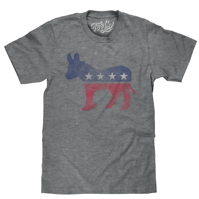 Democrat Donkey T-Shirt - Gray
