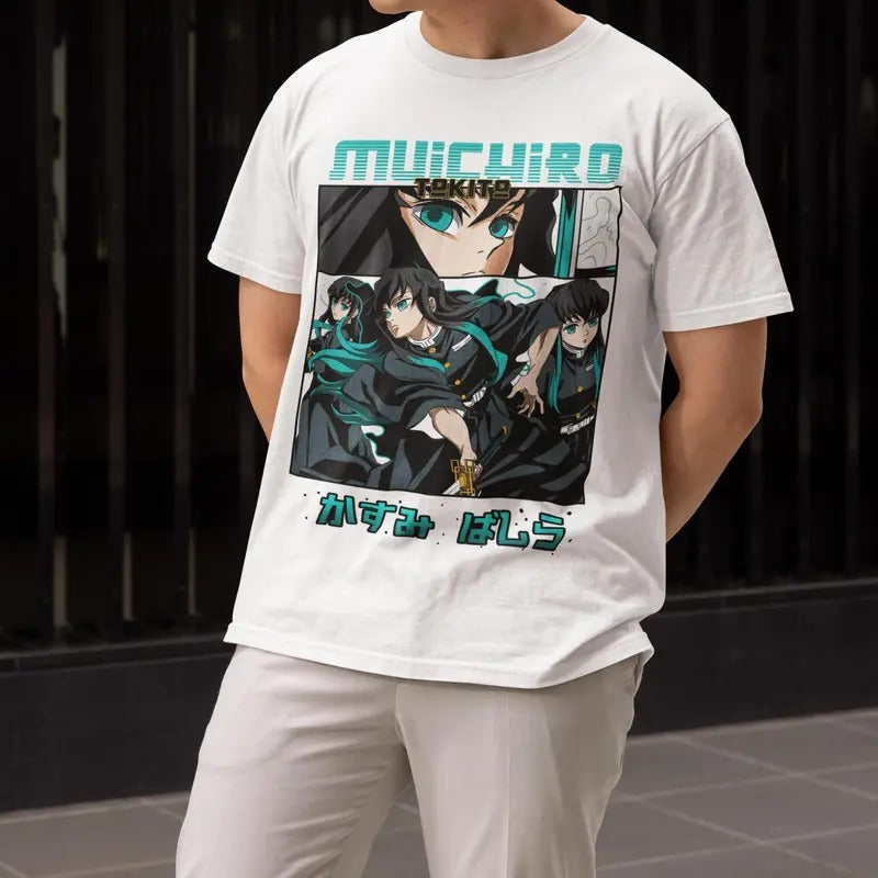 Demon Fighter T-shirt, Muichiro DS Japanese Manga Shirt Hoodie, Sweatshirt | DripVista.com