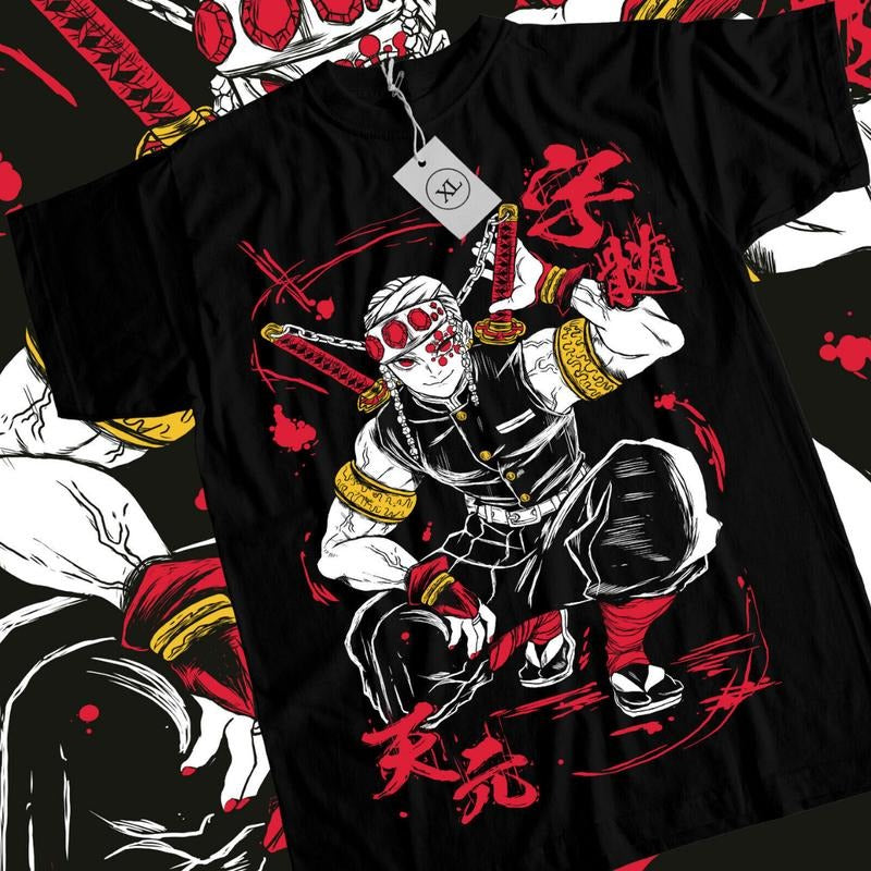 Demon Slayer Anime T-Shirt & Sweatshirt, Tengen Uzui Kimetsu No Yaiba Graphic Tee, Anime Manga Lover Gifts