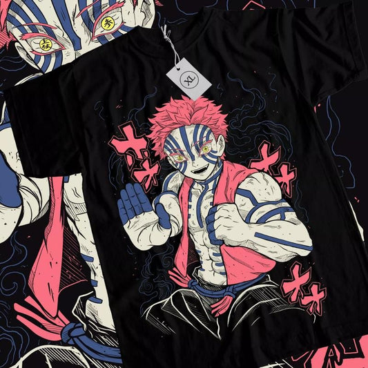 Demon Slayer KnY Anime T-shirt & Sweatshirt, Akaza Upper Rank Three Graphic Tee, Anime Manga Lover Gifts