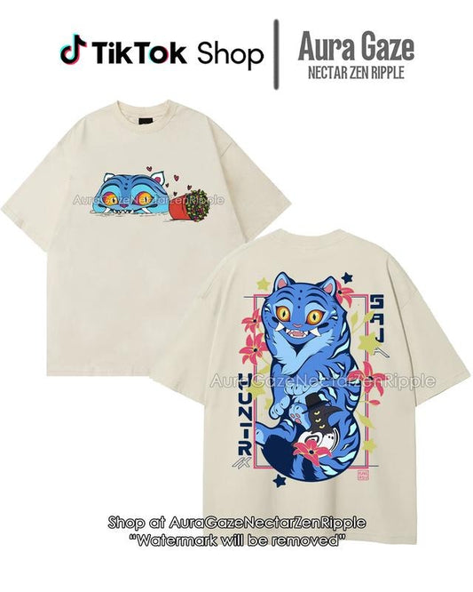 Derpy Tiger 2Sided (Kid's Youth) Shirt - KPop Demon Hunters Unisex Tshirt For Fan, KPop Demon Hunters Retro Bootleg Tee, Celebrity Crush Movie Merch