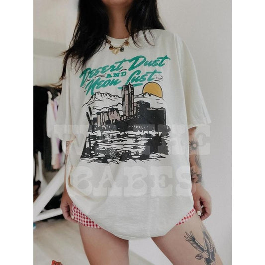 Desert Dust Tee, western cowgirl trendy aesthetic graphic tee, vintage inspired summer t shirt
