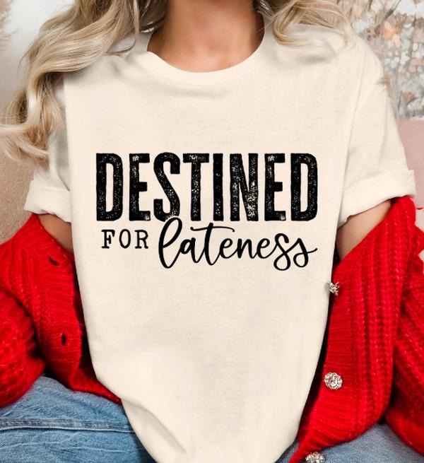 Destined for Lateness Unisex Softstyle lightweight Casual T-shirt Crewneck Streetwear women Hoodie, Sweatshirt