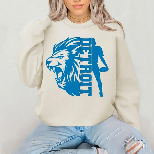 Detroit Football Sweatshirt, Cool Lions Football Sweatshirt, Detroit Game Day Sweatshirt