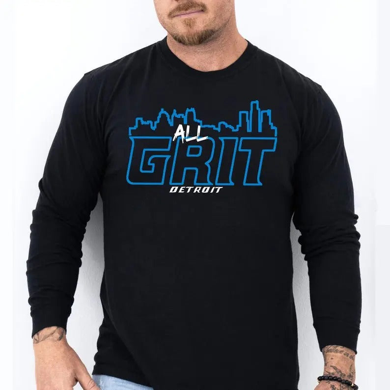 Detroit Motor City ALL GRIT Football Sweatshirt