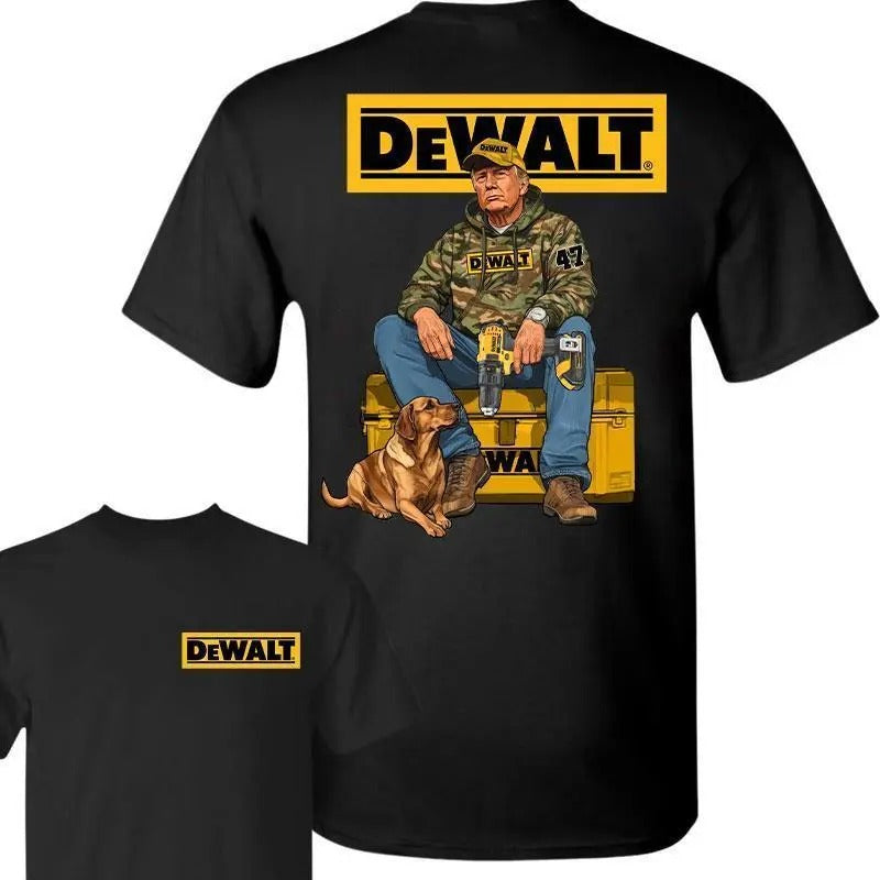 Dewalt Trum Hunting Camo Shirt, Dewalt Fuel Hand Drill Dog Hunt Tee, Trum Won Shirts, Trum With Local Boy Cotton Shirt, For Men, For Women