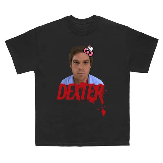 Dexter Morgan Shirt, Dexter Kitty Meme T-Shirt, Dexter Morgan Gift For Movies Lovers Casual Clothing Fabric Menswear Top Fleece
