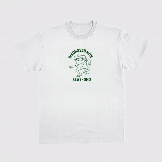Diagnosed with slay- dhd Unisex Heavy Cotton Tee