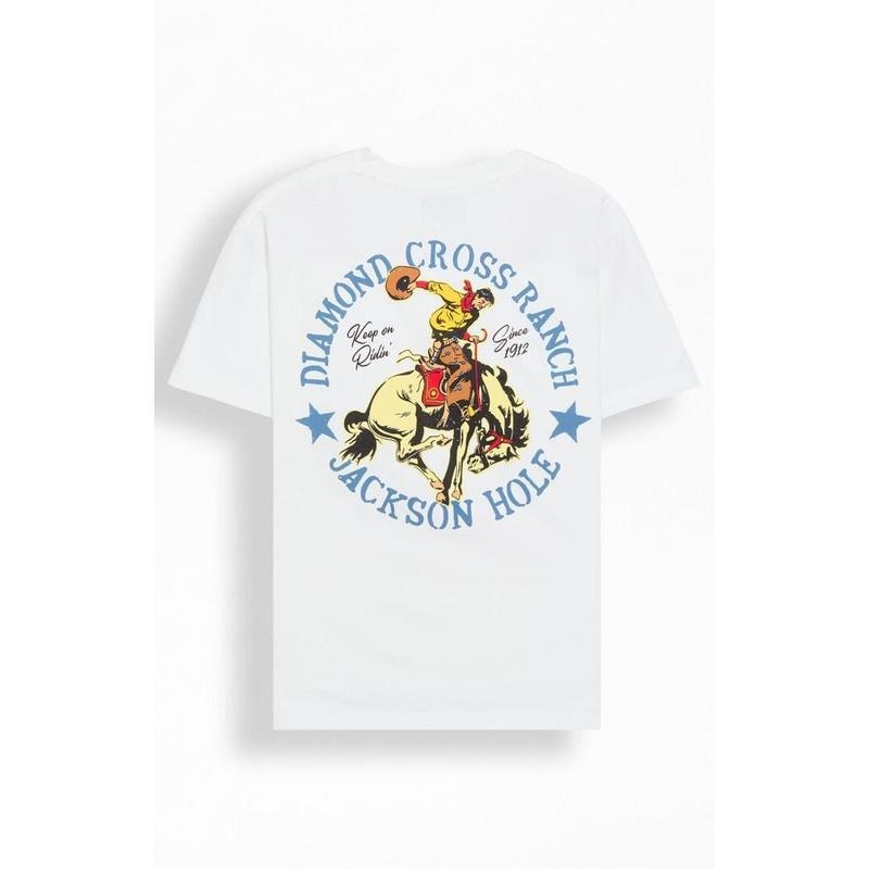 Diamond Cross Ranch Men's Classic Circle Bucking T-Shirt - Multicolor Hoodie, Sweatshirt | DripVista.com
