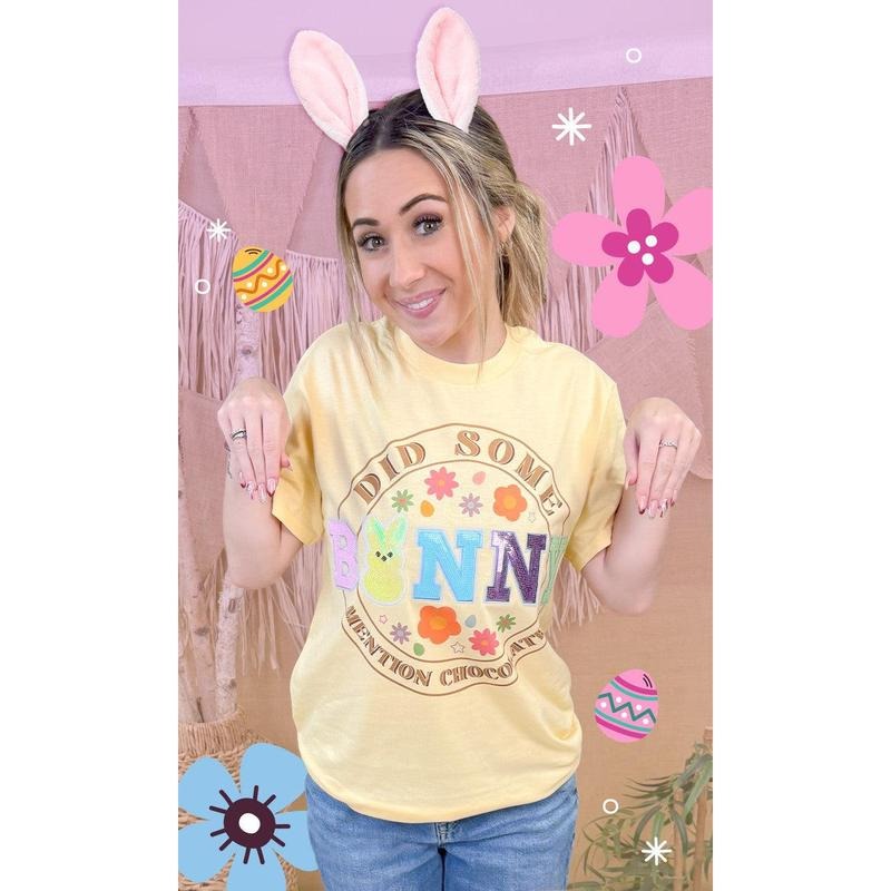 Did Some Bunny Mention Chocolate Easter Graphic T-Shirt Hoodie, Sweatshirt | DripVista.com