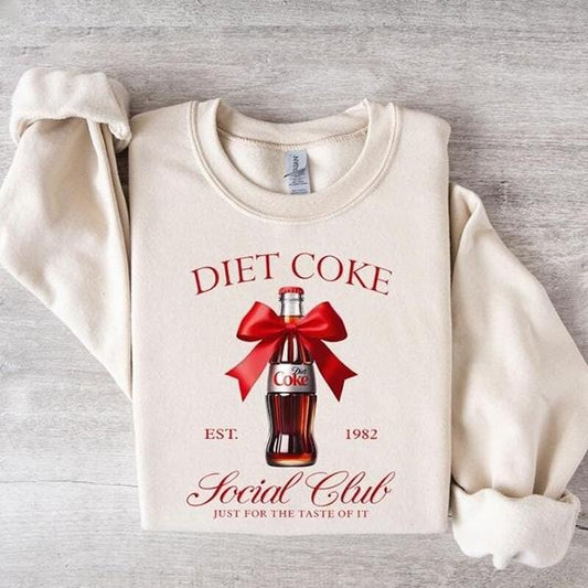 Diet Coke Social Club Sweatshirt, Coca Cola Sweatshirt, Diet Coke Drinkers Shirt, Coca Cola Coquette Sweatshirt, Diet Coke Fans Sweater