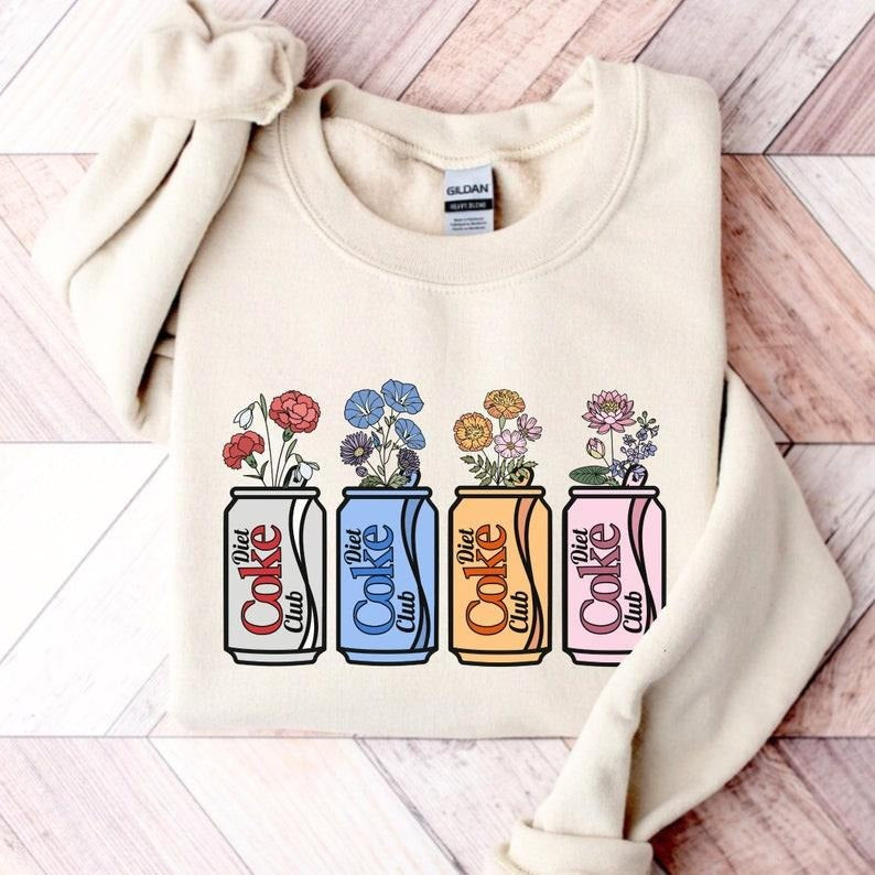 Diet Coke Sweatshirt Coke Club Shirt Diet Coke Lover Crewneck Unique Soft Drinks Lover Gifts Women Funny Trendy  sweater...