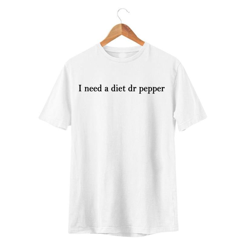 Diet Dr Pepper, tshirt, Crewneck, Pullover_Cotton T-Shirt, Perfect Tee Shortsleeve Casual