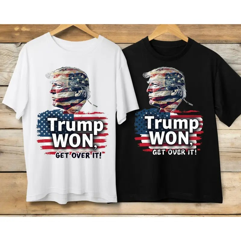 Digital Trummp Won T-Shirt, Get Over It, Trummp 47 President Sweatshirt, Trummp Winning Election 2024, 47 President Gift Hoodie, Election Celebration
