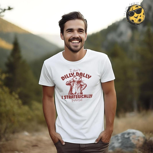 Dilly Dally Racoon Shirt Positivity Possum Tee Weirdcore Procrastination Funny Raccoon Shirts Go Hard Trash Panda Top Funny Graphic Tee