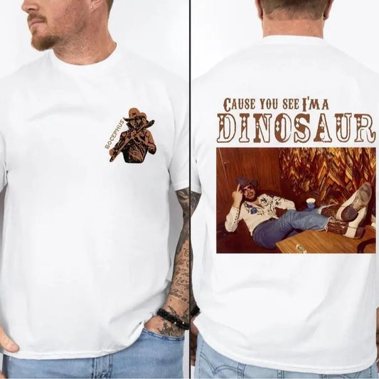 Dinosaur Hank Williams Jr. Bocephus Western Two-sided Unisex Shirt, Full Sizes, Full Colors
