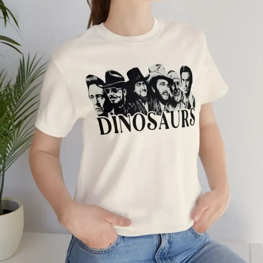 Dinosaurs Old Country Music Unisex Short Sleeve Tee
