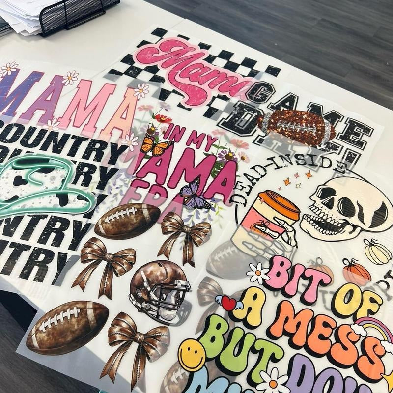 Direct To Film Instant Release Heat Transfers gang sheet