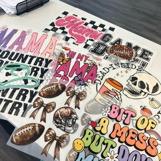 Direct To Film Instant Release Heat Transfers gang sheet