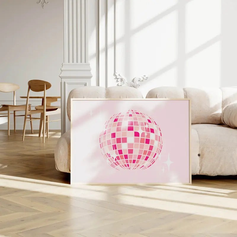 Disco Ball Art Dorm Decor, Trendy Art Prints, Y2k Room Decor, Disco Ball Decor, Girly Wall Art, Preppy Room Decor, Poster...