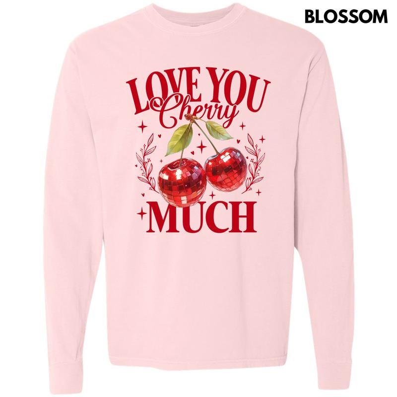 Disco Cherries Long Sleeve Comfort Colors T-Shirt 'NLB'
