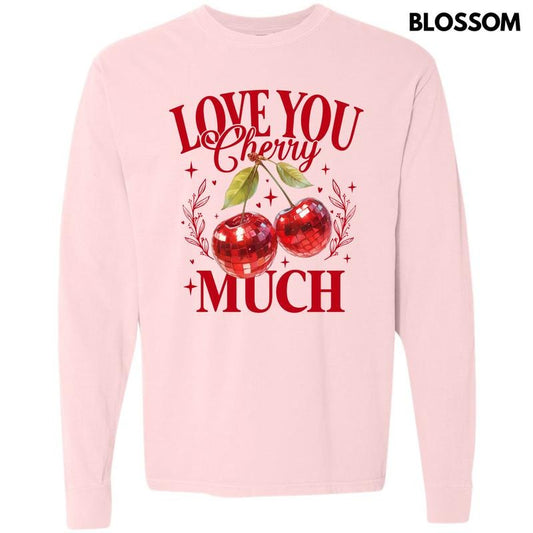 Disco Cherries Long Sleeve Comfort Colors T-Shirt 'NLB'