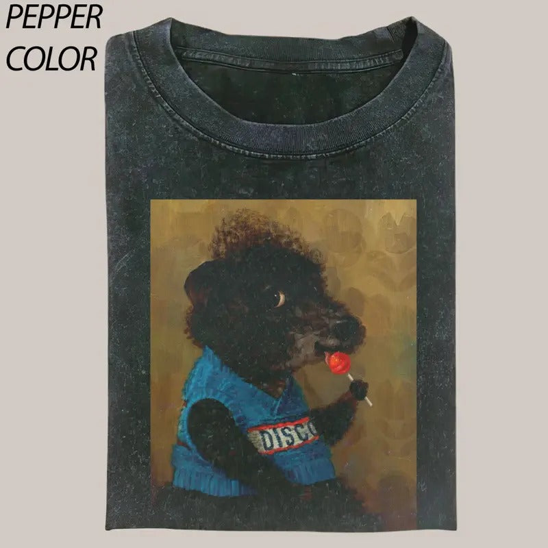 'Disco Daisy' - life is disco and lolly pops. Knitted vest by grandma Vintage Graphic Tee, graphic, Funny Unisex T-shirt, meme shirts, clothing