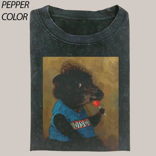 'Disco Daisy' - life is disco and lolly pops. Knitted vest by grandma Vintage Graphic Tee, graphic, Funny Unisex T-shirt, meme shirts, clothing