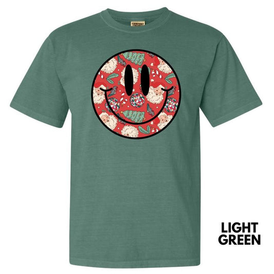 Disco Santa Happy Face Comfort Colors T-Shirt 'NLB'