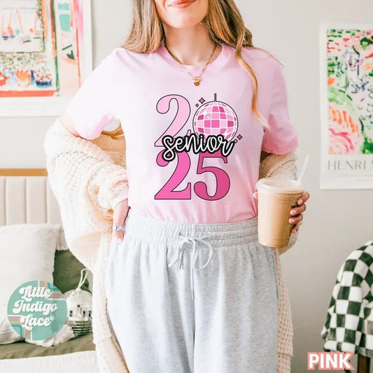 Disco Senior 2025 shirt Groovy Senior Grad 2025 tshirt Retro High School Senior t-shirt Class of 2025 senior tee oversized t shirt